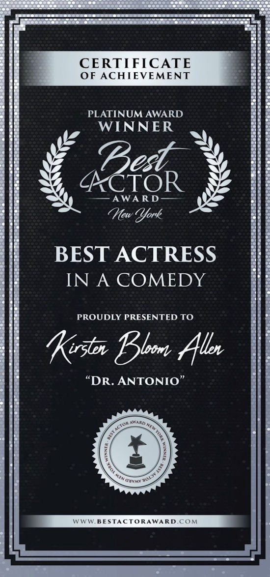Actor Awards - Winner Best Actress in a Comedy: Dr. Antonio